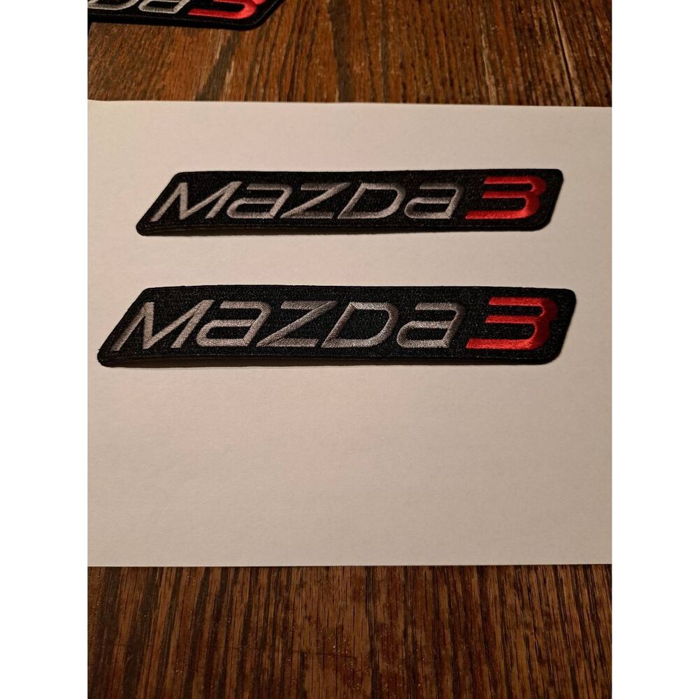 New Mazda 3 Black Grey Red Iron On Patches Jacket Hat Shirt Pants Car Cover